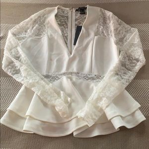 White Panel Blouse